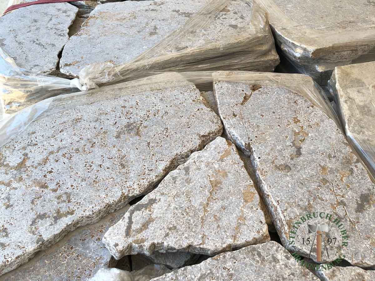 Bodenplatten - Muschelkalk Polygonalplatten antik 4 - Bpl-14801-03_03 - Steinbruch Huber